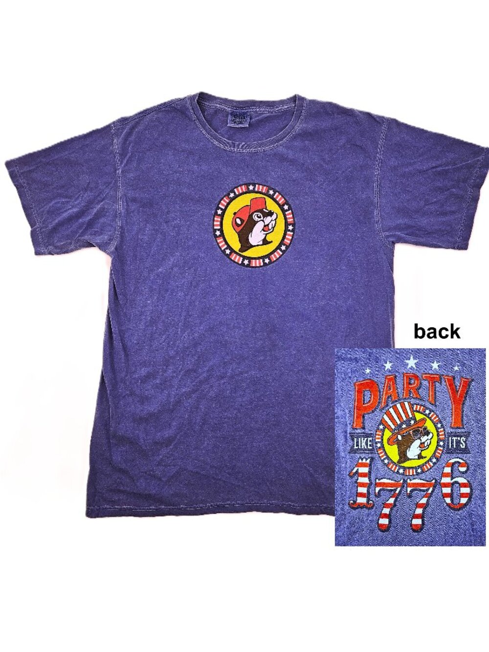 Bucees Party Like It's 1776 t-shirt Large Comfort Colors 4th July Patriotic Rare